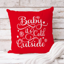 Baby hace frío afuera Red Script Holiday