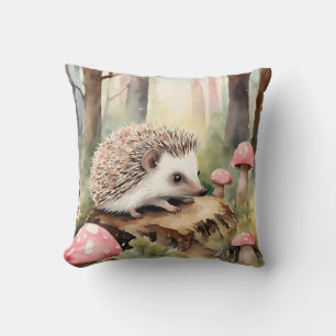 Cojín Decorativo Baby Hedgehog Chicas de hongos rosados
