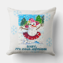 Cojín Decorativo Baby it's Cold Outside 20" Throw Pillow