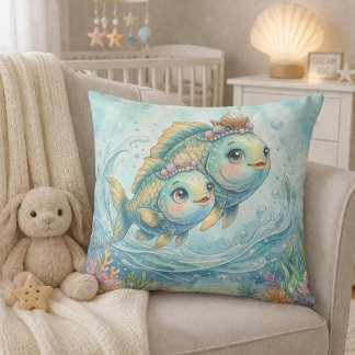 Cojín Decorativo Baby Pisces Zodiac Nursery Kids