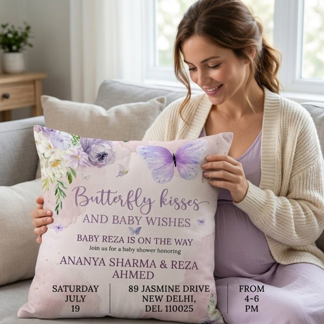 Cojín Decorativo Baby Reza Butterfly Baby Shower (Subido por el creador)