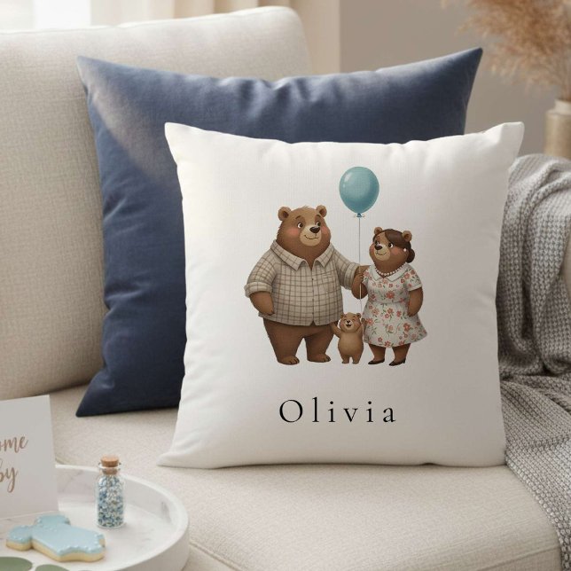 Cojín Decorativo Baby Shower for Boy – Blue Balloon Teddy Bear  (Subido por el creador)