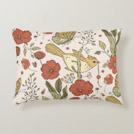 Cojín Decorativo Baby Shower | Mariposas y Flores Poéticas Floral