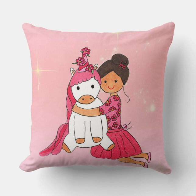 Cojín Decorativo Baby Unicorn Love Pillow (Anverso)