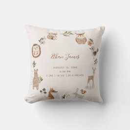 Cojín Decorativo Baby Woodland Animals Nacimientos Estadísticas Kee
