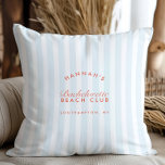 Cojín Decorativo Bachelorette azul vintage retro moderno<br><div class="desc">Añada un toque de encanto retro a su soltería con el Cojín decorativo de la Bachelorette Azul Retro Moderno Vintage. El texto completo de esta plantilla es editable, lo que le permite adaptarlo para que coincida con el estilo y el tema únicos de su celebración. Diseñado para complementar la colección...</div>