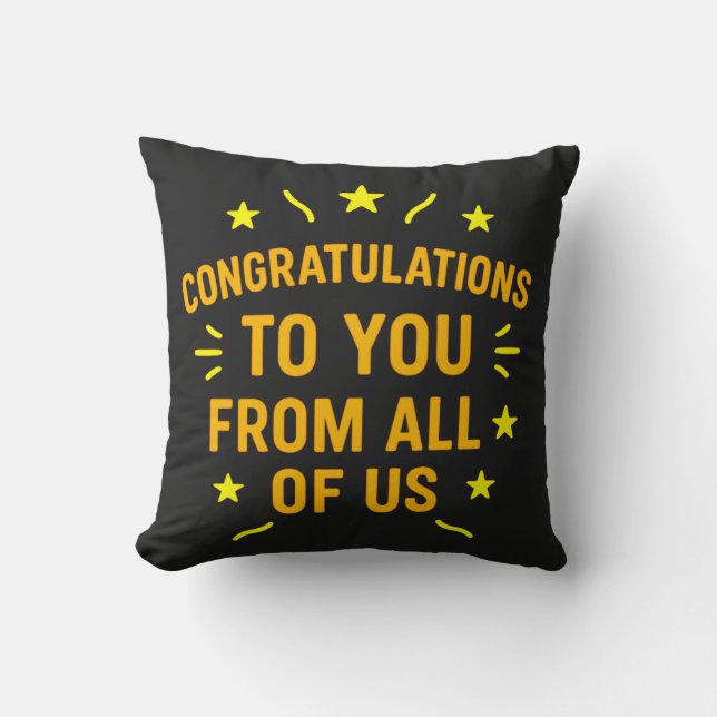 Cojín Decorativo Back to School Congratulations – Quote  (Anverso)