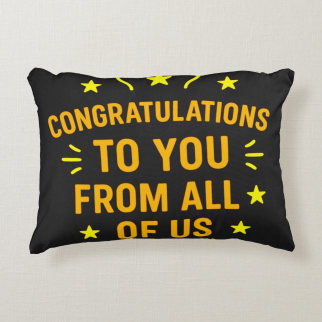 Cojín Decorativo Back to School Congratulations – Quote  (Anverso)