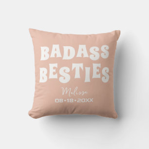 Cojín Decorativo Badass Besties Graciosa Bridesmaid Favor Regalo