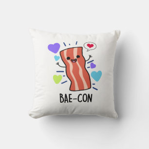 Cojín Decorativo Bae-con Cute Bacon Pun