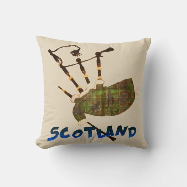 Cojín Decorativo Bagpipes de Escocia (Anverso)