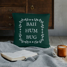 Cojín Decorativo Bah Humbug Scrooge Dickens Navidad Carol