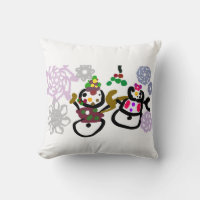Baila al muñeco de nieve y a la muñeca de nieve