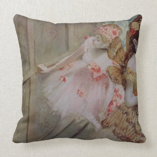 Cojín Decorativo Bailarín contra una etapa plana, c.1880 de Edgar