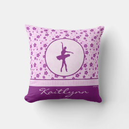 Cojín Decorativo Bailarín de ballet personalizado Purple Heart