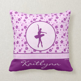 Cojín Decorativo Bailarín de ballet personalizado Purple Heart