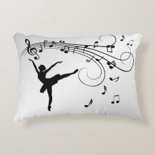 Cojín Decorativo Bailarina bailando con música