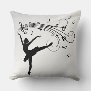 Cojín Decorativo Bailarina bailando con música