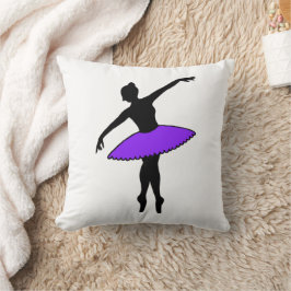 Cojín Decorativo Bailarina de ballet morado Tutu Ballerina Dance Re