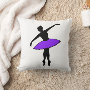 Cojín Decorativo Bailarina de ballet morado Tutu Ballerina Dance Re