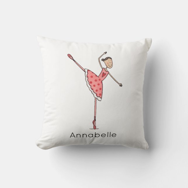 Cojín Decorativo Bailarina de ballet personalizada (Anverso)