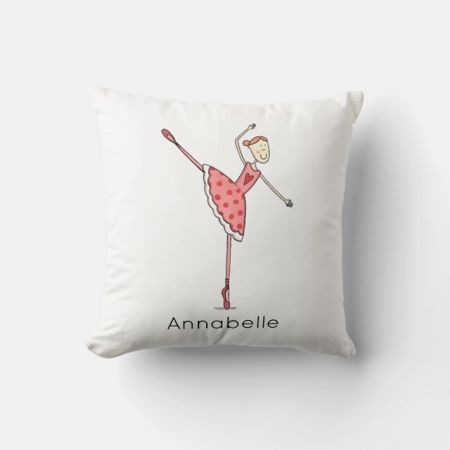 Cojín Decorativo Bailarina de ballet personalizada (Anverso)