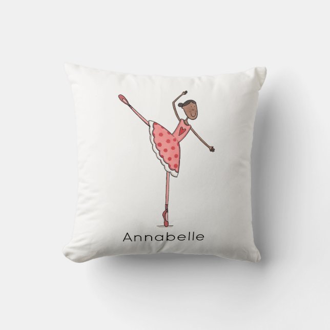 Cojín Decorativo Bailarina de ballet personalizada (Anverso)