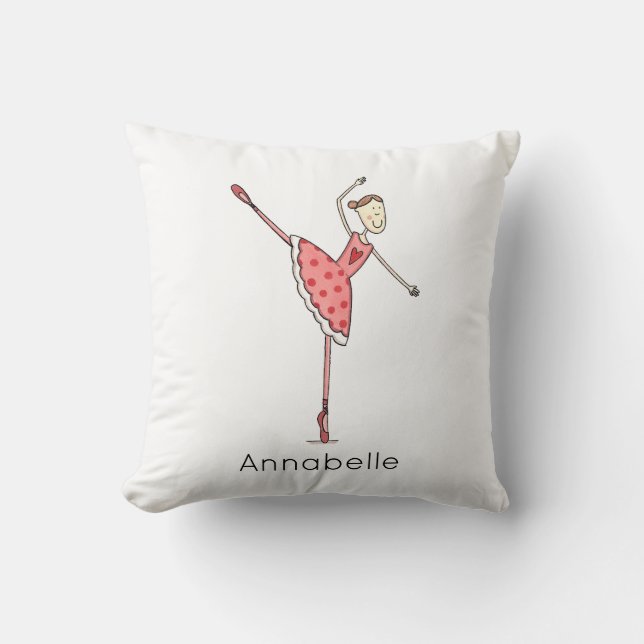 Cojín Decorativo Bailarina de ballet personalizada (Anverso)