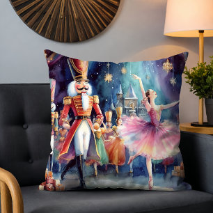 Cojín Decorativo Bailarina de cascanueces al agua fuerte Navidad Ba