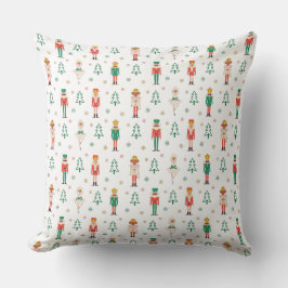 Cojín Decorativo Bailarina de Cascanueces Navideño Festivo