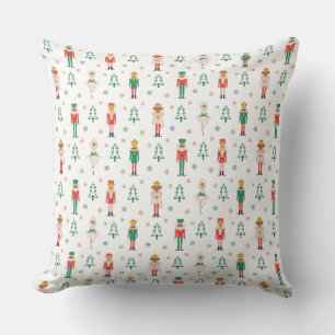 Cojín Decorativo Bailarina de Cascanueces Navideño Festivo