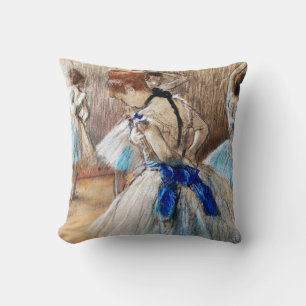 Cojín Decorativo Bailarina de cinta azul, Edgar Degas