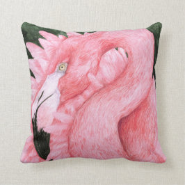 Cojín Decorativo Bailarina de fans - Flamingo rosa