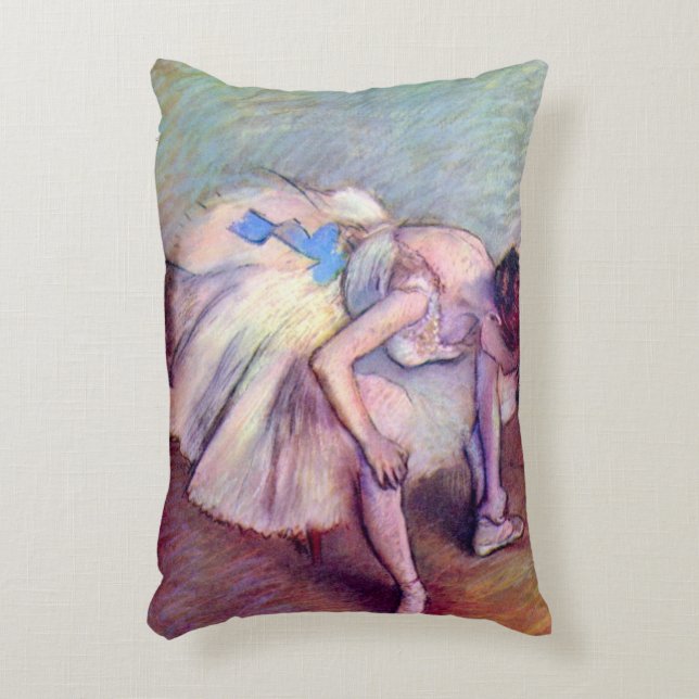 Cojín Decorativo Bailarina sentada de Edgar Degas, Arte de ballet v (Frente (Vertical))