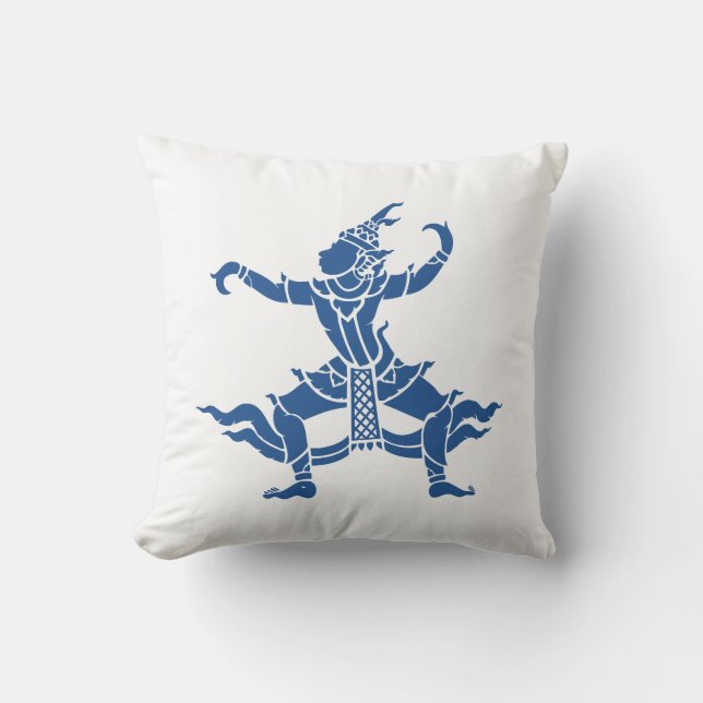 Cojín Decorativo Bailarina tailandesa ⚠ ⚠ Rótulo tailandés (Anverso)