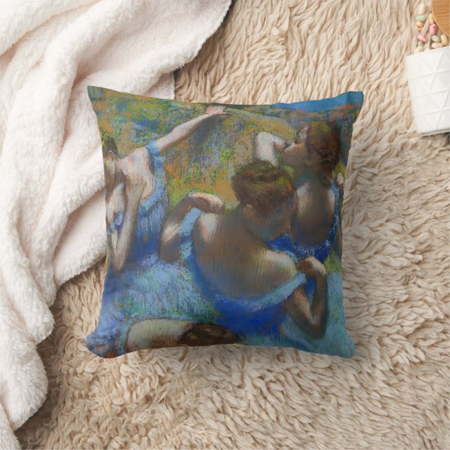 Cojín Decorativo Bailarinas azules, arte degas (Manta)