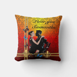 Cojín Decorativo Bailarines de tango personalizados románticos