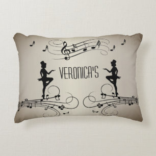 Cojín Decorativo Bailarines y nombre personal de la música