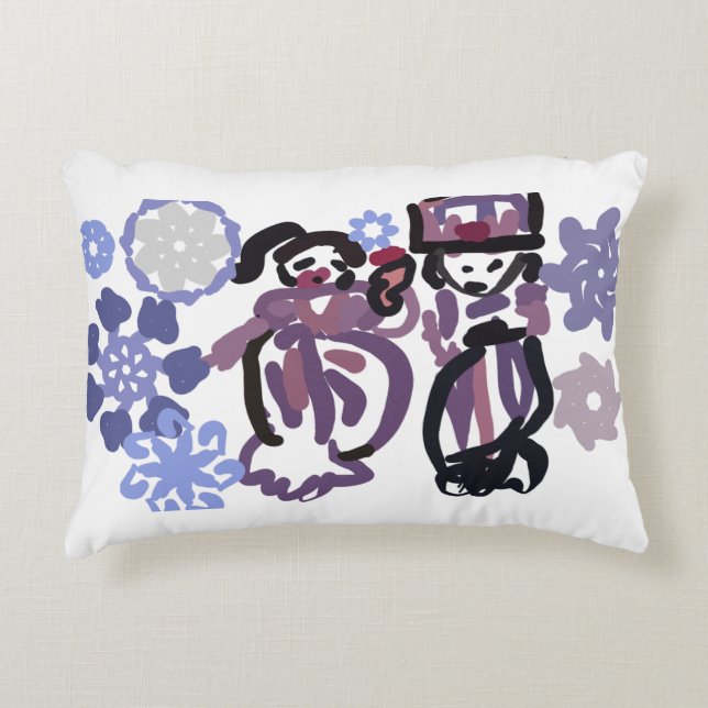 Cojín Decorativo Baile de ciruela azucarada (Anverso)