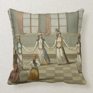Cojín Decorativo Baile de que es de moda con las mujeres griegas