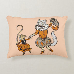 Cojín Decorativo baile del ratón con la huella de un gato