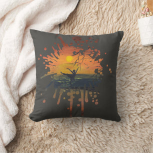 Cojín Decorativo Baile en el resplandor del atardecer obra de art
