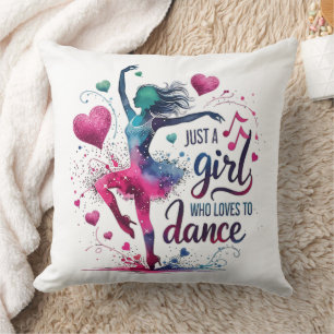 Cojín Decorativo Baile Retro Solo Una Chica Que Ama Bailar