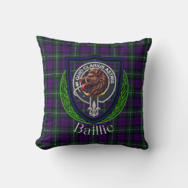Cojín Decorativo Baillie Scottish Clan Tartan Escudo