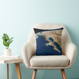 Cojín Decorativo Baja California Y La Costa Del Pacífico De México.