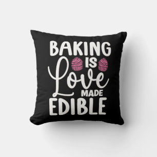 Cojín Decorativo Baker Baking is Love Made Comade Bakery Cake Bake
