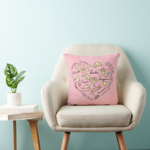 Cojín Decorativo Baker Heart Funny Bakery Baking Pastry Chef
