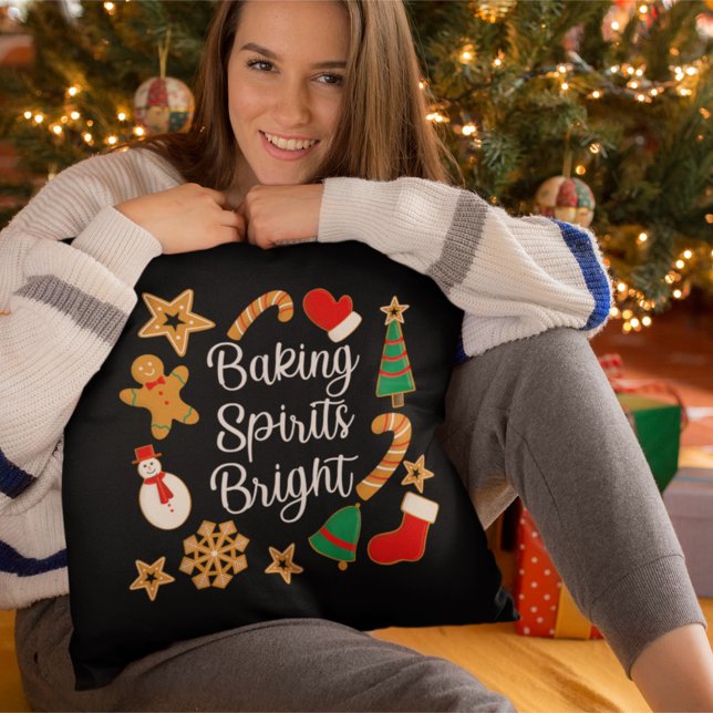 Cojín Decorativo Baking Spirit Bright Gingerbread Navidades Cookie (Subido por el creador)