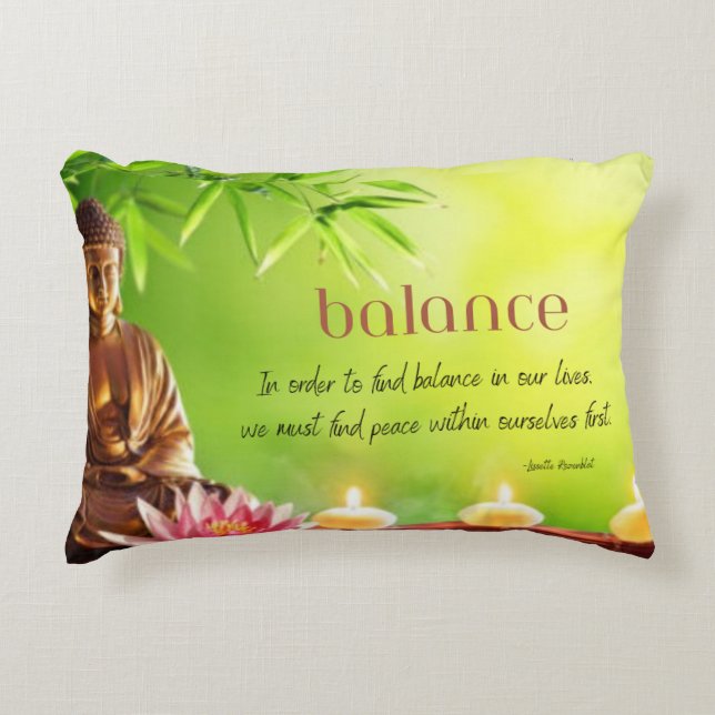 Cojín Decorativo BALANCE inspirador BUDDHA PILLOW (Anverso)
