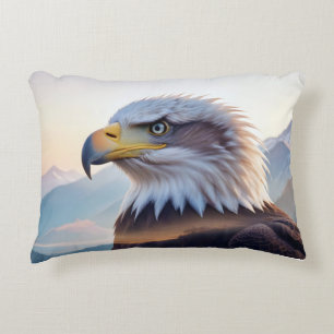 Cojín Decorativo Bald Eagle Doble Exposición Naturaleza animal Wild